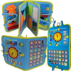 Sferazabawek Montessori smyslová manipulační tabule s hodinami