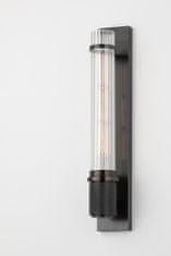 HUDSON VALLEY HUDSON VALLEY nástěnné svítidlo SHAW ocel/sklo staromosaz/čirá E27 1x6W 1200-AGB-CE