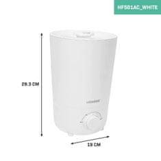 VONROC Zvlhčovač vzduchu 2,6 litrů - Ultrazvukový | Bílý 