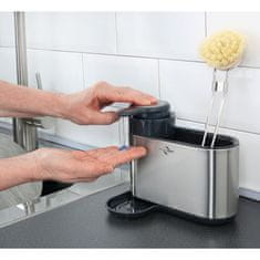 INNA Organizér na mytí nádobí s dávkovačem, nerez/plast, 18 x 13 x 16 cm Primus / Kuchenprofi