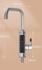 Tavalax Zcela kovový Okamžitý ohřívač vody s přesným nastavením teploty 