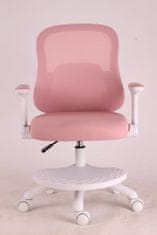 KUPŽIDLE Dětská pracovní židle s podnoží BALOO – látka, růžová