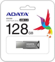 Adata UV350/128GB/USB 3.2/USB-A/Stříbrná