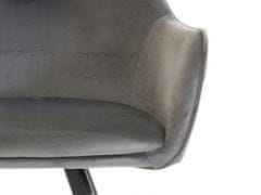 Danish Style Jídelní židle Nimba, samet, černá / šedá