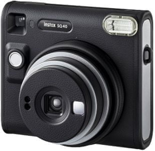 instantní moderní fotoaparát fujifilm instax mini 40 sq40 elegantní neustálý zážehový blesk naprogramovaná elektronická závěrka standardní a selfie režim