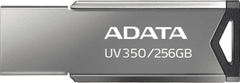 Adata UV350/256GB/USB 3.2/USB-A/Stříbrná