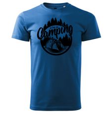 STRIKER Tričko je čas na camping Barva: Modrá, Velikost: L