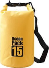 Surtep Vodotěsný vak Ocean přes rameno 15 L Žlutá