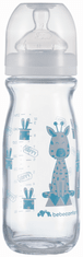Bebeconfort Kojenecká láhev Emotion Glass 270ml 0-12m White