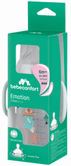 Bebeconfort Kojenecká láhev Emotion s držadly 270ml 6m+ White