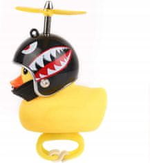 Korbi Gumová kachna na kolo do auta, s helmou, kachnička