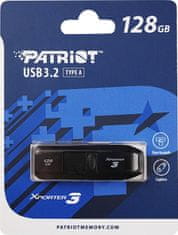 Patriot Xporter 3 128GB / USB 3.2 Gen 1 / vysouvací / plastová / černá