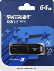 Patriot Xporter 3 64GB / USB 3.2 Gen 1 / vysouvací / plastová / černá