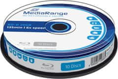 MediaRange BD-R 6x, 25GB, 10 ks, spindle