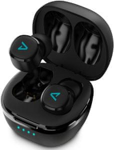  bezdrátová Bluetooth sluchátka lamax dots2 beatbass nezkreslený zvuk pohodlná konstrukce uzavřená hlasový asistent mikrofon pro handsfree dlouhá výdrž na nabití dotykové ovládání
