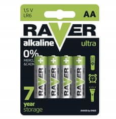 Emos Alkalické baterie 1,5 V LR6 AA Raver sada 4 kusů