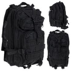 KIK Vojenský batoh černý 25 L