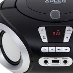 Adler Rádio, CD-MP3 boombox, USB,
