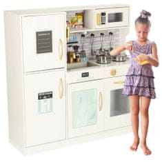 KIK Dřevěná kuchyňka pro děti s lednicí