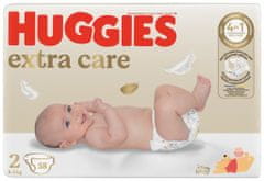 Huggies Pleny jednorázové Extra Care 2 (3-6 kg) 58 ks