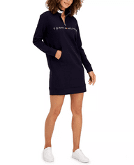 Tommy Hilfiger Dámské mikinové šaty Logo Funnel modré S