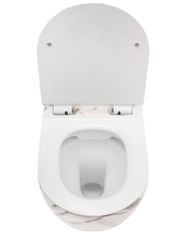 BPS-koupelny Závěsná WC mísa se SoftClose sedátkem REA CARLOS SLIM RIMLESS, leštěná láva