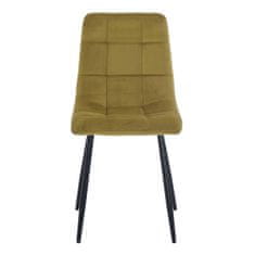Butopêa Sametová jídelní židle, hořčicově žlutá í, 50 cm- BUTOPEA