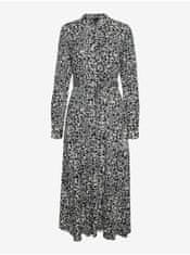 Vero Moda Šedé dámské vzorované košilové šaty VERO MODA Deb XS