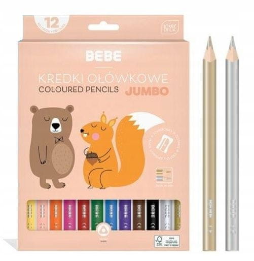 Bebe Dětské tužky Jumbo 12 barev