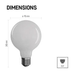 Emos LED žárovka Filament Globe / E27 / 7,8 W (75 W) / 1 055 lm / neutrální bílá