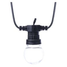 Emos LED světelný řetěz – 10x párty žárovky čiré, 5 m, venkovní i vnitřní, teplá bílá