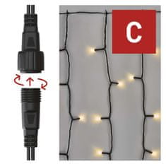 Emos Standard LED spojovací vánoční řetěz – záclona, 1x2 m, venkovní, teplá bílá