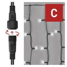 Emos Standard LED spojovací vánoční řetěz – záclona, 1x2 m, venkovní, studená bílá
