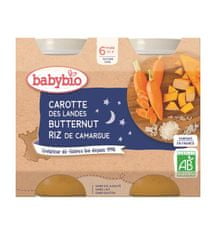 Babybio Večerní menu mrkev dýně rýže 2x 200 g