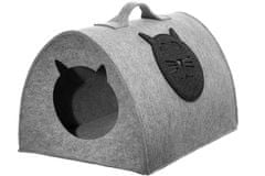 WOWO Ručně Plstěný Kočičí Domeček, Velikost S (40x30x25cm) - Komfort pro Vaši Kočku