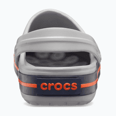 Crocs Crocband Clogs pro muže, 46-47 EU, M12, Pantofle, Dřeváky, Light Grey/Navy, Šedá, 11016-01U
