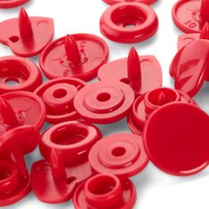 PRYM Plastové patentky "Color Snaps" srdíčka, 12,4 mm, 30 ks, červené