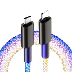 MXM Nabíjecí a synchronizační USB-C / Lightning kabel pro apple s podsvícením a PD, 1 metr