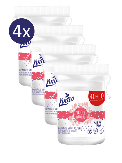 LINTEO kosmetické vatové polštářky Maxi 4 x 50 ks