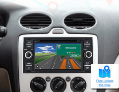 Hizpo CD/DVD GPS navigace Autorádio Ford TRANSIT, KUGA, FOCUS, MONDEO, GALAXY, FUSION, C-MAX, S-MAX, CONNNECT, rádio FORD s GPS navigací, WIFI, Bluetooth