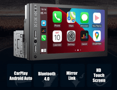 Essgoo 1DIN 2DIN univerzální autorádio s Apple CarPlay Android Auto 2din rádio s BLUETOOTH, USB, NAVIGACÍ přes CarPlay/Android Auto rádio do auta s univerzálním rozměrem, Kamera zdarma