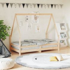 shumee Dětská postel 80 x 160 cm masivní borové dřevo