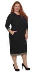 Nadměrky Hela Dominika pouzdrové šaty černé 105 - 110 52