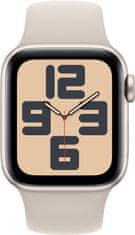 Apple Watch SE 2023, Cellular, 40mm, Starlight, Starlight Sport Band - M/L