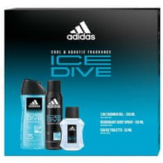 Adidas Ice Dive - toaletní voda s rozprašovačem 50 ml + sprchový gel 250 ml + deodorant ve spreji 150 ml