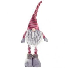 Severno Vánoční trpaslík Santa s nastavitelnými nohami 53 cm šedý