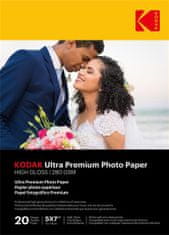 Kodak Fotopapír Ultra Premium Photo RC Gloss (280g/m2) 13x18cm 20 listů