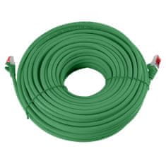 RJ45 CAT 6 S/FTP AWG27 LSZH zelený kabel 25m