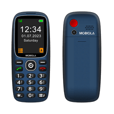 Mobiola MB3120 pohodlný telefon nejen pro seniory, 2,4" displej, SOS tlačítko, nabíjecí stojan, modrý