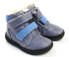 dětská zimní kotníková kožená obuv B4 MV, NOVINKA, modrá, velikost 20